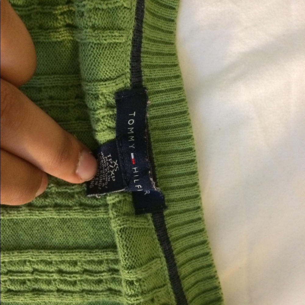 **Green sweater **